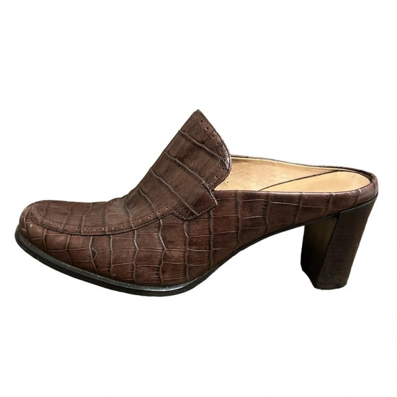 Franco sarto leather heeled mules - Picture 1 of 5